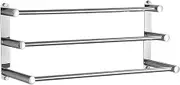 Towel Rail Wall Mounted Towel Rack 3-Tier Bath Towel Rail Stainless Steel Wall Mounted Towel Holder Towel Bar for Kitchen Bathroom Towel Bar Holder(80cm)