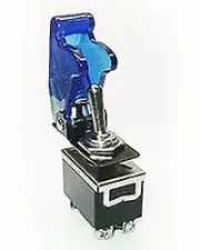Safety Toggle Switch DPST 20 Amp "Transparent Blue"