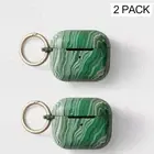 heyday Apple AirPods Gen 3 Hardshell Case with Clip - Jade Marble (2 Pack)
