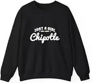 [X.Style] Just a Girl who Loves Chipotle Mexican Food ds011 Sweater Black L