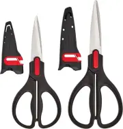 All Purpose and Utility Scissors with Edgekeeper Sharpening Sheaths, Strong and