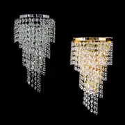 Asfour Crystal 3Lt Wall Light in Chrome or Gold