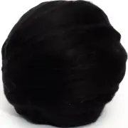 Cotton (Dyed Dark) Top DHG 100g Sliver Spinning Fibre Top Needle Felting Black