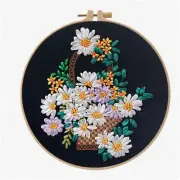 StitchCraft: Beginner's Ribbon Embroidery Kit - Master Embroidery Skills with Lo