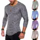 T恤打底長袖男 Men casual tops male long sleeve T-shirt shirt