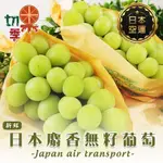 切果季-日本空運麝香無籽葡萄1房禮盒ｘ2盒(每串450-500G)