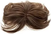 FOYTOKI Hairpiece for Women Breathable Synthetic Wiglet for Thinning Hair Short Curly Design for Volume Coverage Versatile Styling for Various Occasions Comfortable Fit Flax
