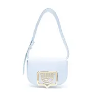 Eyelike-motif shoulder bag One size light blue