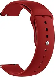 [ONE ECHELON] Quick Release Watch Band Compatible With Armani Exchange Drexler Axt2000 Silicone Replacement Smart Watch Strap with Button Lock (Red), Silicone, no gemstone