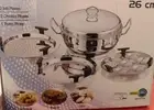 Vinod Stainless Steel Multi Kadhai Wok Karahi Steel Kadai Idli Maker Dhokla 26cm