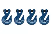 4x 3/8" Chain Grab Hook Pin Clevis Rigging Tow Transport Truck Trailer Grade 70