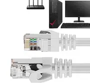 Ethernet Cable - Cat 6 Ethernet Cable | 10ft High-Speed Heavy Duty Network Cords | 10Gbps Internet Wire Cables Shielded LAN Cord for Computers, Modems, Routers