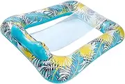 Floating Water Lounger, Inflatable Pool Lounger, Square Folding Floating Water Pool Chair – Friends Colleagues Family Warm Weather Relaxing Bed Waterproof Air Bed for Ponds