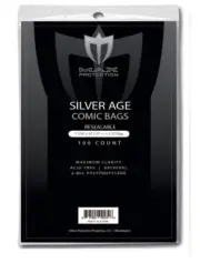 200 Max Pro RESEALABLE Silver Age Comic Book Poly Bags + Acid Free Backer Boards