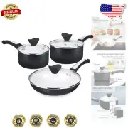 Versatile Nonstick Ceramic Cookware Set - 6 Pieces for Every Kitchen Need