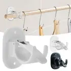 1*Curtains Rod Bracket No Drilling Curtains Holder Self-Adhesive Rod Holder Hook