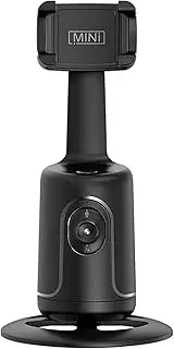 Auto Face Tracking Tripod, 360° Rotation Auto Tracking Phone Holder, No App, Smart Phone Moving Tripod for Shooting Video, Live Vlog, Portable All-in-one