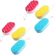 LIFKOME 6Pcs Bath Sponge Pouf Exfoliating Shower Brush Scrubber for Deep Cleansing Soft Natural for Daily Skin Care Home Bathroom Supplies
