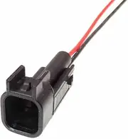 DAHUOKUP 5 Set 2 Hole Auto Wiring Socket, 34675-0001 Replacement Adaptor Parts 34062-0028 Car ABS Sensor Plug(Red)