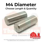 M4 Metric Dowel Pins A2-70 Stainless (Choose Length & Qty)