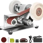 Mini Electric Belt Sander Belt Grinder Electric Knife Sharpener 7 Adjustable Speed for Knife Making Woodworking Metal Cu