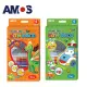 【AMOS 阿摩司】韓國原裝 6色交通工具+6色恐龍主題模型版DIY玻璃彩繪組