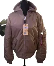 Alpha Industries NWT MA-1 Natus Flight Bomber Jacket Military Mauve W/Med
