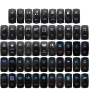 Dash Rocker Switch Boat Car Marine Blue Red Dual ILLUMINATED LED ON-OFF Light