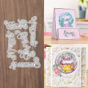Hello Seasons Sentiment Words Cutting Dies – Spring Summer Autumn Winter