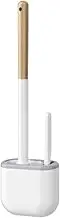 Silicone Toilet Brush & Crevice Tool Bathroom accessory, Compact Scandi design with flexible bristles. Ideal for rental property, caravan & motorhome ** Wall Mounted ** Toilet brushes set.
