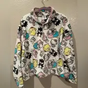 NWOT Hello Kitty and Friends Quarter Zip fluffy soft pullover sweatershirt sz XL