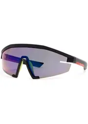 Prada Linea Rossa Wrap-around Mask Sunglasses - Black ONE SIZE