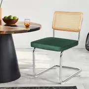 1 Set of 2 Levede Cesca Replica Cantilever Dining Chairs Green