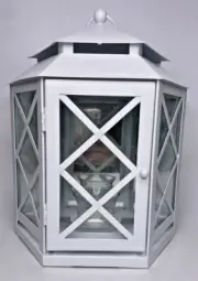 PartyLite Lattice Mirrored Lantern Rare Retired New In Box P10D/P91835