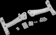 DS Chrome Passenger Floorboard Mount Kit Harley Dyna Super Glide 06-10