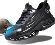 Steel Toe Shoes, Puncture Proof Work Shoes, Composite Toe Safety Shoes Size-10.5
