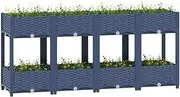 Raised Garden Bed, Elevated Planter Box Plant Container 160x40x71 cm Polypropylene