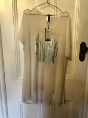 Taking Shape Argent Top White SIze s new rrp $109