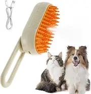 Abizarch Steamy Cat Brush,Steamy Cat Brush with Leave-On Essence, Multifunctional Cat Steamy Brush, Self Cleaning Steam Cat Brush for Massage, Silicone Steam Pet Brush for Removing Tangled(Coffee)