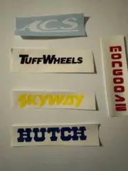 5 RUB-ON BMX FREESTYLE STICKERS HUTCH SKYWAY TUFF WHEELS ACS MONGOOSE DECALS 4"