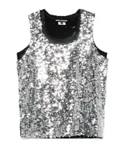 Junya Watanabe Sequin-Embellished Sleeveless Top S,M silver