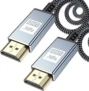 4K HDMI Cable 6ft,sweguard HDMI Cable 2.0a/b 18Gbps High Speed Braided HDMI Cord 4K@60Hz 2K@144Hz Supports 3D UHD 2160p HD 1080p HDCP 2.2 ARC Compatible PS4/3,Blu-ray,Sky,Monitor,Laptop,PC-Grey