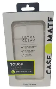 Case-Mate Case for Apple iPhone 11 Pro Max 6.5", Tough Clear, Drop Protection