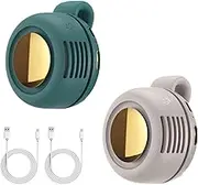 Small Whirlwind Clip Waist Neck Fan, Whirlwind Fan for Waist Clip Fan, Adjustable 3-speed Suspended Waist Fans, Suitable for Outdoor & Travel & Office, Travel Accessories, Gift (ALL,2Pcs)