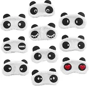 ERINGOGO 10Pcs Sleeping Masks Comfortable Panda Eye Masks for Travel Naps Yoga Light Blocking Design Safe Adorable Sleep Eye Masks