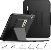 SEYMAC stock Case for iPad 11th(A16) Generation 11" 2025/10th Generation 10.9'' 2022, Magnetic Auto Sleep&Wake Shockproof Case with Multi-Angles Stand, Pen Holder, Black