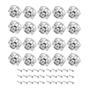 Toggle Catch Lock (21mm x 20mm) 50Pcs, Iron Hasp Latches Silver Tone