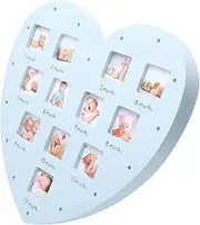 JOINPAYA Growth Record Photo Frame 12 Month Baby Photo Frame Led Light for Newborn Memories