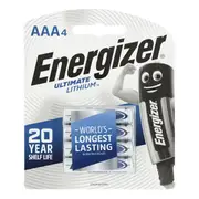 Energizer Ultimate Lithium Battery AAA 4 Pack