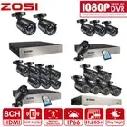 ZOSI H.265 8CH 5MP Lite DVR 1080P CCTV Security Camera System Home Outdoor 0-2TB